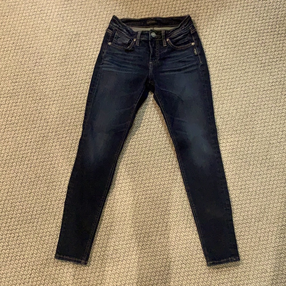 Silver Dark Wash Skinny Jeans